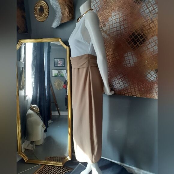 NWT Zara Cotton Blend Colourblock Midi Dress - Picture 11 of 15